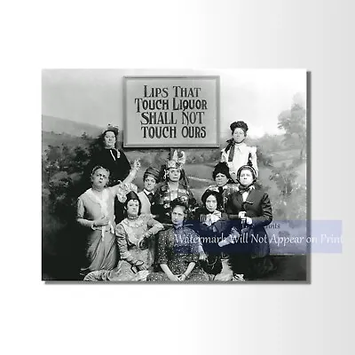 Prohibition Era -  Lips That Touch Liquor Will Not Touch Ours  - Vintage Photo • $5.95