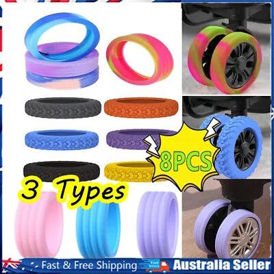 8x Silicone Wheel Protection Covers For Luggage Extend Suitcase Wheels Lifespan~ • $9.97