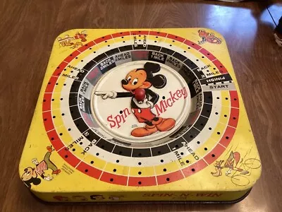 Mickey Mouse Vintage Spin 'n Win Tin Toy • $45