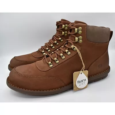 Born Mens Size 11.5 Scout Brown Full Grain Leather Lace Up Waterproof Mid Boots • $97
