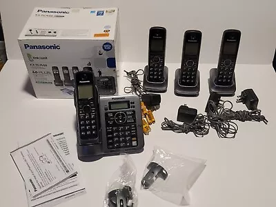 Panasonic KX-TG7644M  Dect 6.0 PLUS Four Handsets Single Line Cordless Phone • $39.02