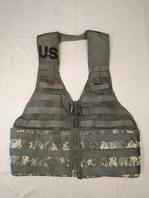 US Military ACU FLC Fighting Load Carrier LBV Tactical Vest Digital Camo MOLLE • $9.95