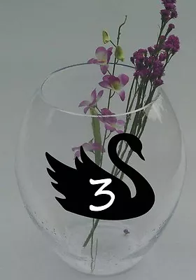 Swan Chalkboard Vinyl Label Sticker Decals 4 H X 5 W Ea. (Quantity 12) • $17.99