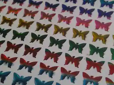 £3.69 • Buy 220  Sticky Acrylic Self Adhesive Butterfly Gem Stickers 8 X 6mm - Multi Cols