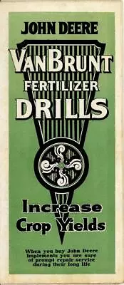 1930 JOHN DEERE BROCHURE  VanBrunt Fertilizer Drills  VG • $199.99