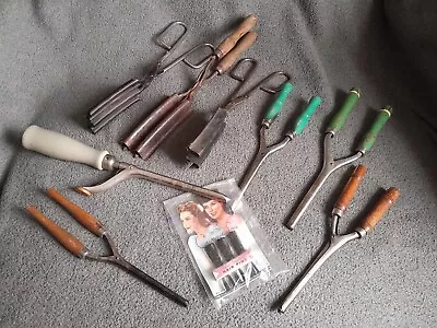 Lot Of 8 Vintage Thermal Curling Iron/Hot Combs For Styling Hair Cinnie Lou Pins • $39