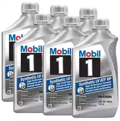 Mobil 1 124715 Synthetic LV ATF HP Case 1 Quart Bottles Set Of 6 • $58.74