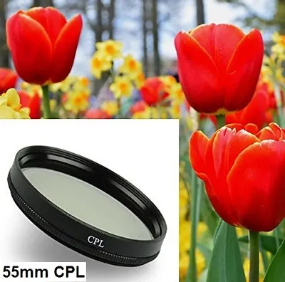 55mm CIRCULAR POLARIZING Filter For Panasonic Lumix FZ70 FZ72 FZ82 FZ83 • £6.99