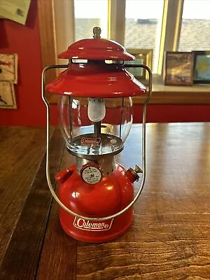 Vintage 1971 Coleman 200A Single Mantle Lantern Red 11/71 • $75