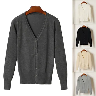 $13.10 • Buy Outwear Cardigan Sweater Knitted Top Long Sleeve Slim Fit Fashion Casual V-Neck