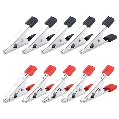 10x Metal Car Battery Clip Crocodile Alligator Test Terminal Clamp 5A 50mm Clips • $9.99