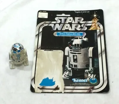 RARE 1978 Star Wars R2D2 Droid Robot Figure Complete 12 Cardback FREESHIP • $128.78