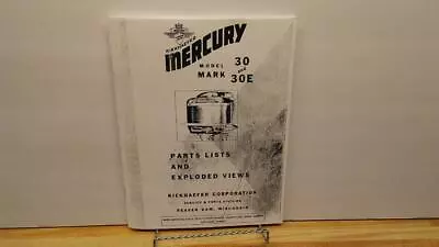 Mercury Mark 30 & 30E Outboard Parts Manual 301308814630 • $20