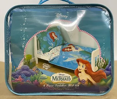 $150 • Buy Disney Princess Ariel Little Mermaid TODDLER Crib Bed Girls Bedding SET New SE