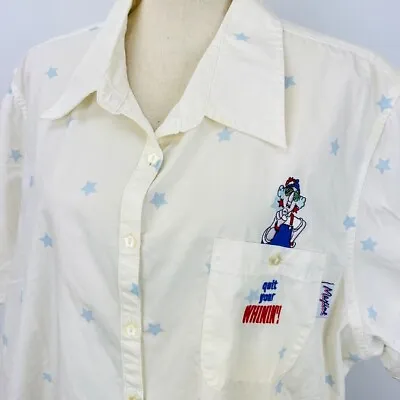 Vintage Hallmark Maxine 26 28 W Shirt Quit Your Whinin Floyd  Dog Star Buttons • $37.49