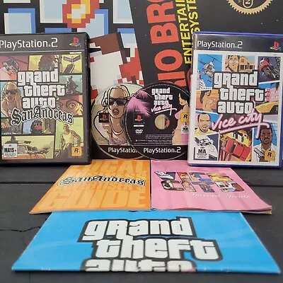 Grand Theft Auto Vice City & GTA San Andreas PS2 PAL TESTED FREE TRACKED POSTAGE • $44.99