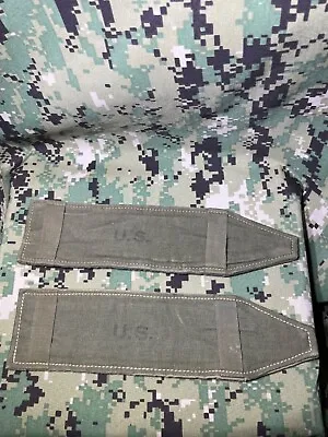 Original WW2 U.S. MILITARY CANVAS PACK BOARD SHOULDER PADS (SET) Dated 1945 • $10