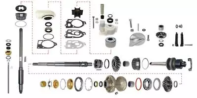 Lower Unit Rebuild Kit For Mercruiser MR Alpha One 1984-1990 • $1231.95