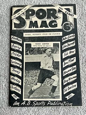 25th Jan' 1947 Sport And Games Mag By A B Sports Raich Carter Of Derby Cover • £6.99