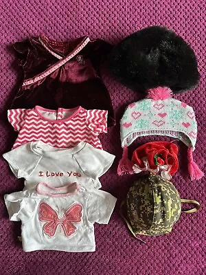 £6.50 • Buy Bundle Of Build A Bear Cuddle Me Friends Bear Factory Tops Hats Dress Clothes