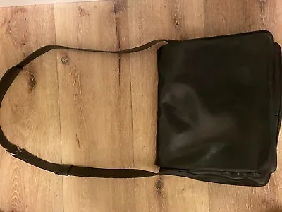 Banana Republic Black Vintage Leather Cross Body Messenger Bag Briefcase - $99 • $99