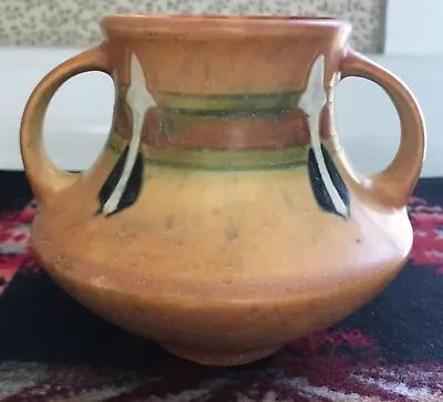 Roseville Pottery Monticello 4 1/4 Inch Tall 2 Handled Vase • $225