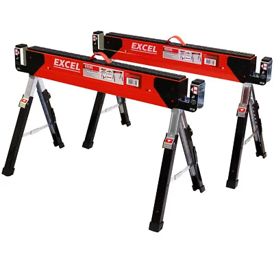 £89 • Buy Excel Heavy Duty Folding Saw Horse Work Trestles Pack EX-C700/2