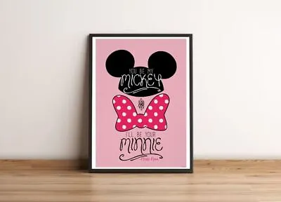 Mickey Mouse Minnie Mouse Disney A4 Print Ready For Framing A4 Poster Print • £4.75