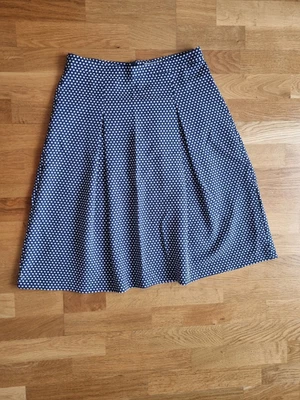 £5.99 • Buy Kew159 Blue Polka Dot A Line Knee Length Skirt Size M