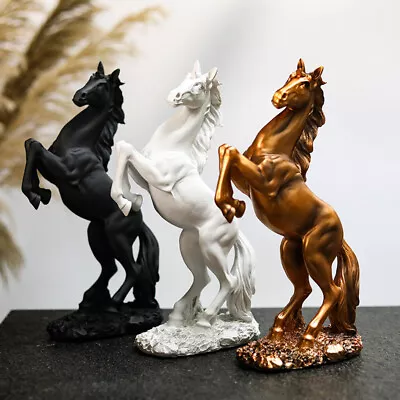 Horse Statue Art Home Deco Animal Sculpture Resin Crafts Figurine Ornaments Gift • £14.99