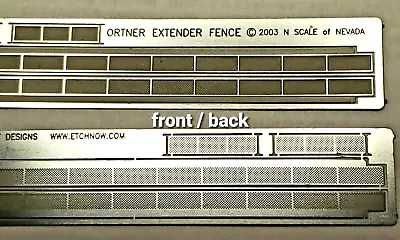 N Scale Ortner Extender Fence For Sugar Beet Cars   N Scale Nevada    3 Kits/lot • $12.99