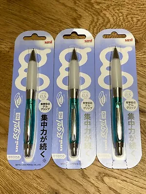 3 Sets Mitsubishi Sharp Pencil Uni Alpha Gel 0.5mm Chrome Green M5618GG1PC.6 • $29.63