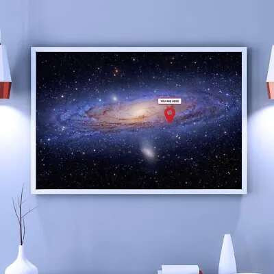 You Are Here: Milky Way Galaxy — Space Poster Science Poster Galactic Map • $16