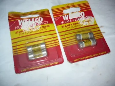 Old Stock 20 Amp Consumer Unit Cartridge Fuse - 20a  (2x2pk) BS1361 UK MADE • £4