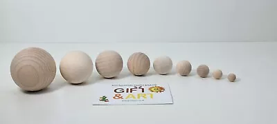 £85.99 • Buy Plain Natural Wooden Craft Balls Beads WITH NO HOLE SIZE 6mm - 50mm. DIY
