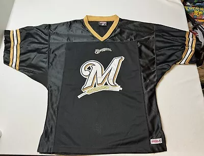 Milwaukee Brewers Jersey Black Stitches Men’s M • $0.99