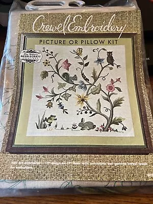 Vintage Elsa Williams Needlecraft Creations Crewel Embroidery Picture Pillow Kit • $43.09