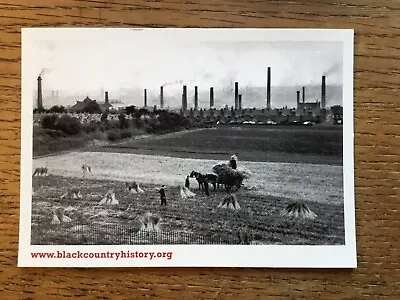 Black Country History Postcard Hay Making Craddocks Farm Walsall 1934 • £1