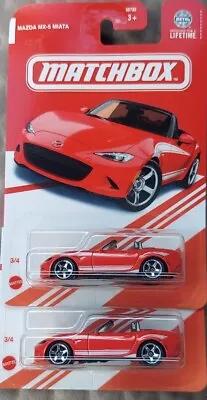 2024 Matchbox Target Red Exclusive MAZDA MX-5 MIATA BNOC Lot Of 2 • $3