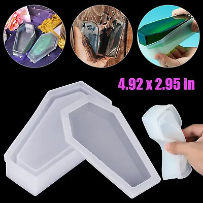 Coffin Box Silicone Resin Mold DIY Making Mould Craft Epoxy Casting Pendant Tool • $9.48