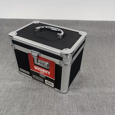 Vaultz Combo Lock Storage Box Black Medium Density Fiberboard VZ00104 • $19.99