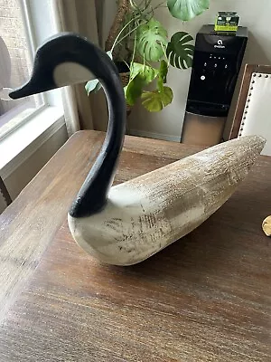 Very Large Beautiful Swan/goose Solid Wood Hand Carved Decoy Style • $300