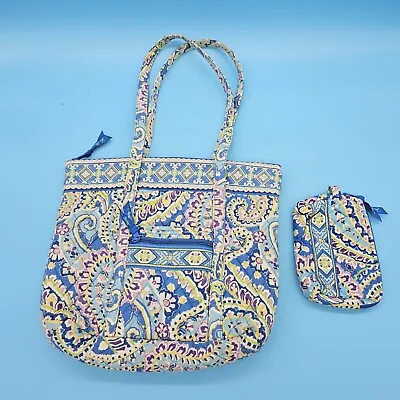 TWO Piece Vera Bradley CAPRI BLUE Tote Purse Retired light Blue NWOT • $17.99