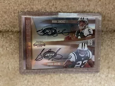 2009 Playoff Contenders Draft Class Mark Sanchez Shonn Greene #16 Auto Rookie  • $165.99