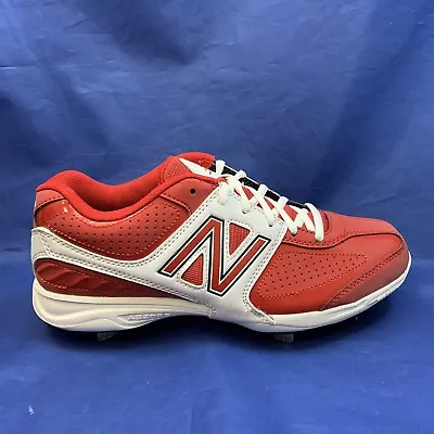 New Balance Low-Cut 4040 Metal Baseball Cleats (MB4040CR) - Red/White • $55.95