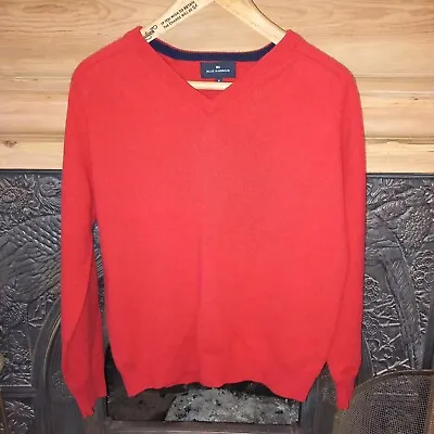 M & S Red Extra Fine Lambswool V Neck Jumper Blue Harbour  M Marks And Spencer • £14