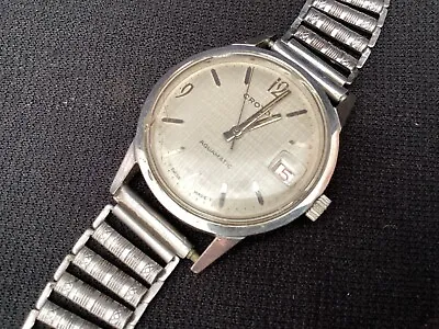 Vintage Croton Aquamatic Stainless Wrist Watch Self Winding W/ Date Runs • $79.99