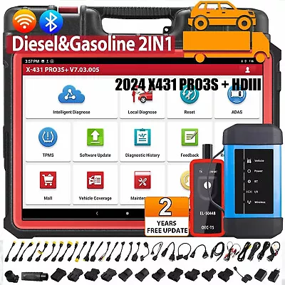 2024 LAUNCH X431 PRO3S + HDIII HD3 Heavy Duty Truck OBD Diagnostic Scanner Tool • $1449