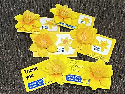Marie Curie Cancer Care Yellow Daffodil Charity Pin Badge Bundle (6) New • £16.99