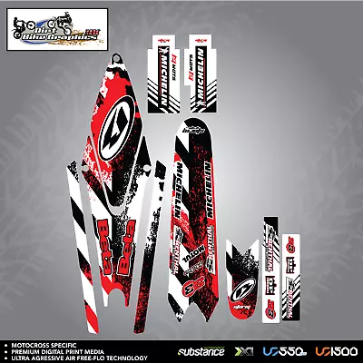 Beta Evo 80 Michelin Renthal Splat Kit Red Decal Sticker Trials (722) • $99.60